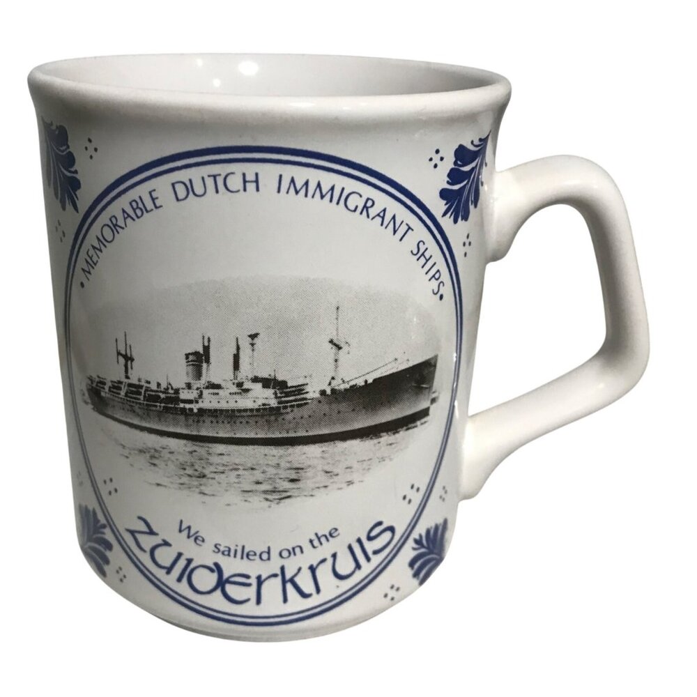 Vintage Vaarwel Mijn Nederland Zuiderkruis Ship Mug